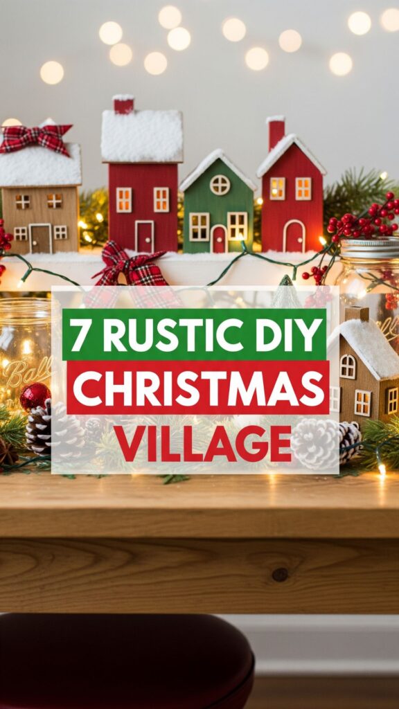 1. 7 Rustic DIY Christmas Village Displays for a Country-Style Home