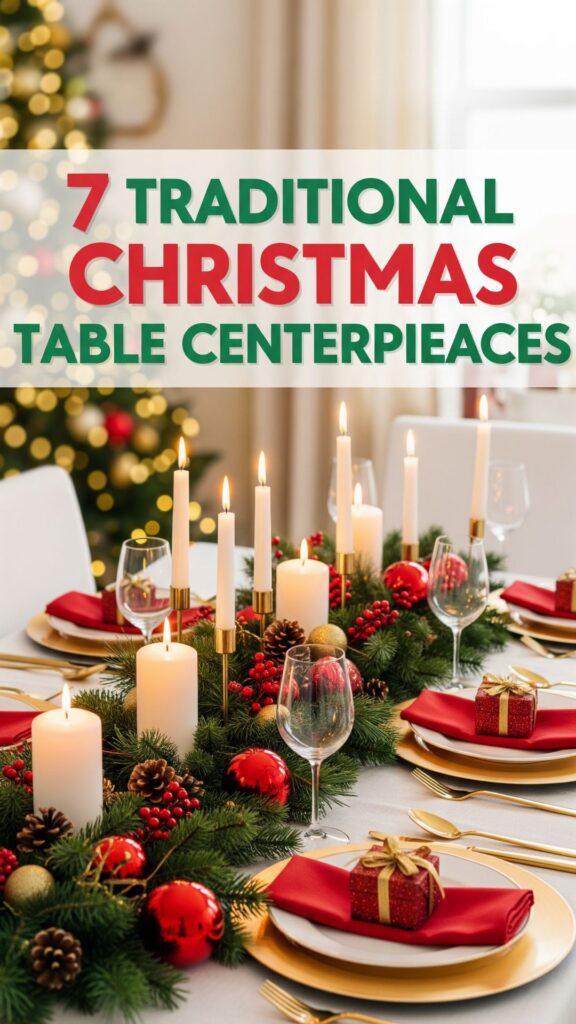 1. 7 Traditional Christmas Table Centerpieces to Celebrate Classic Holiday Style