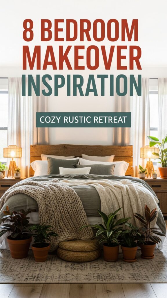 1. 8 Bedroom Makeover Inspiration for a Cozy Rustic Retreat