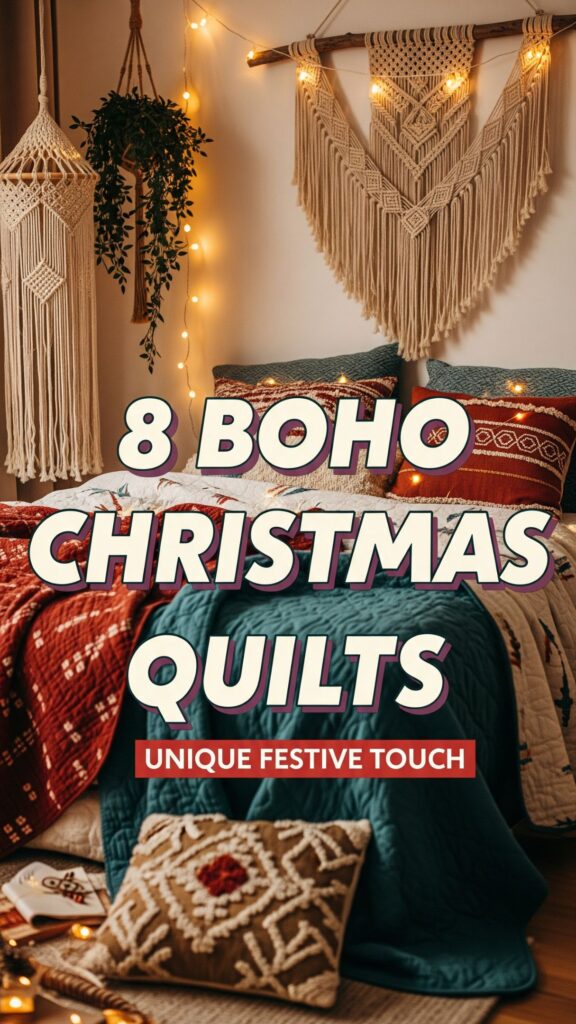 1. 8 Boho Christmas Quilts for a Unique Festive Touch