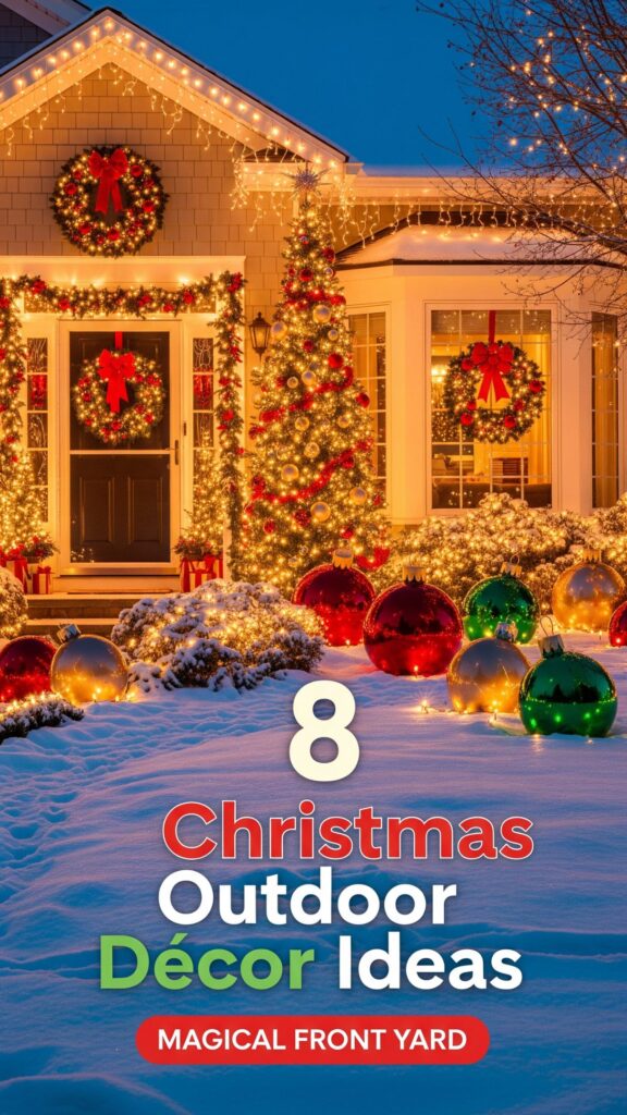 1. 8 Christmas Outdoor Décor Ideas for a Magical Front Yard