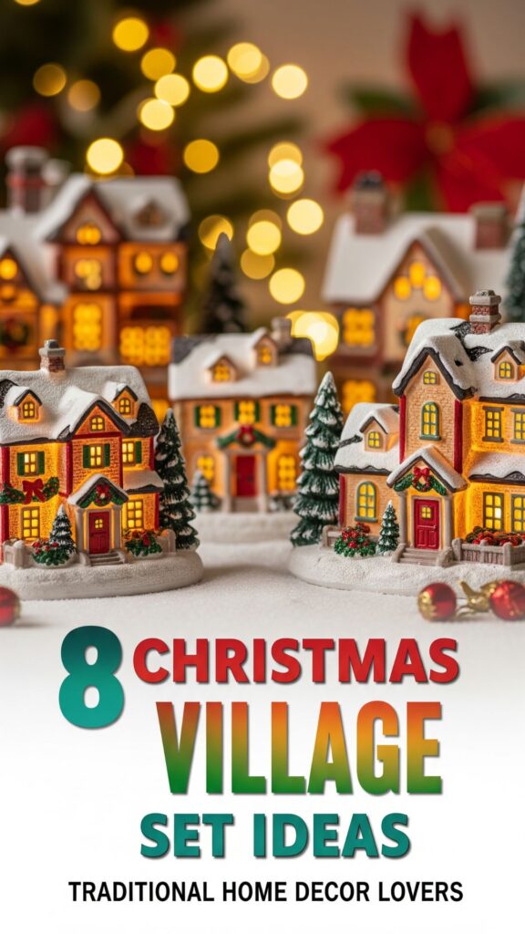 1. 8 Christmas Village Set Ideas for Traditional Home Decor Lovers