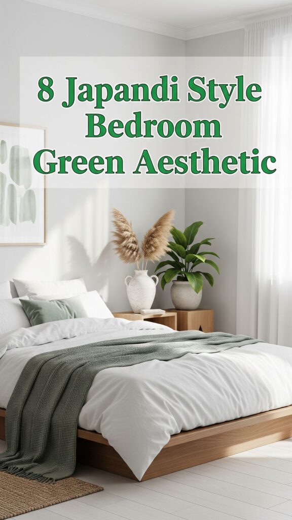 1. 8 Japandi Style Bedroom Green Aesthetic
