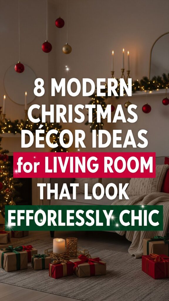 1. 8 Modern Christmas Décor Ideas for Living Room That Look Effortlessly Chic