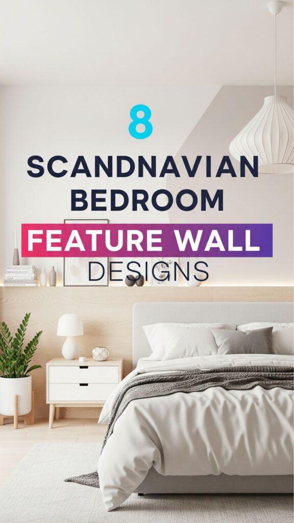 1. 8 Scandinavian Bedroom Feature Wall Designs