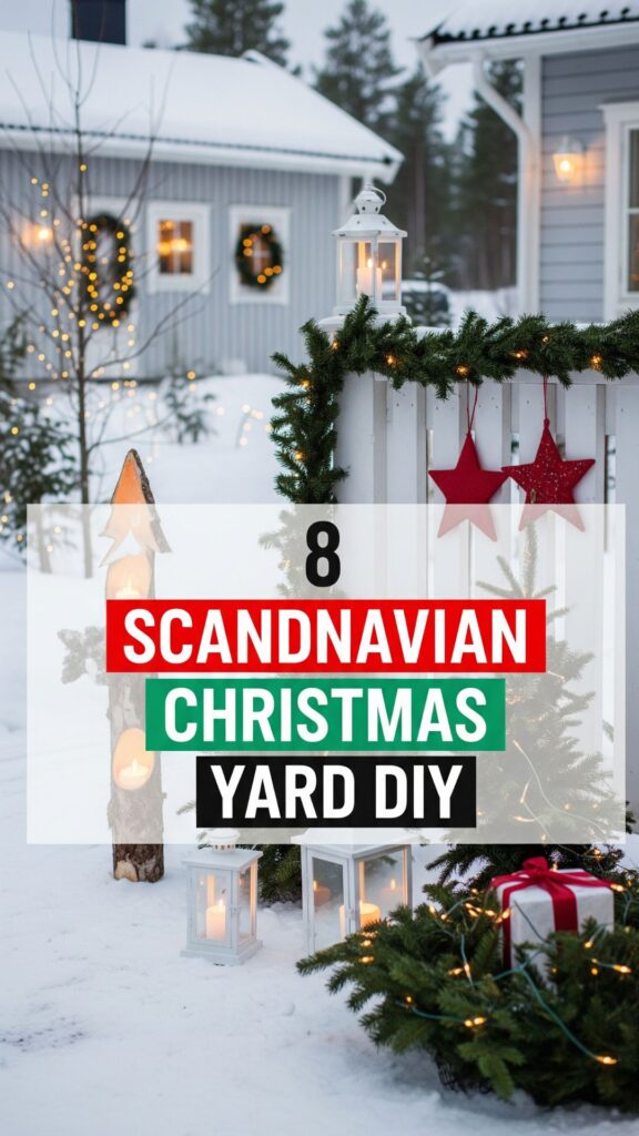 1. 8 Scandinavian Christmas Yard Decorations DIY for a Calm Nordic Vibe