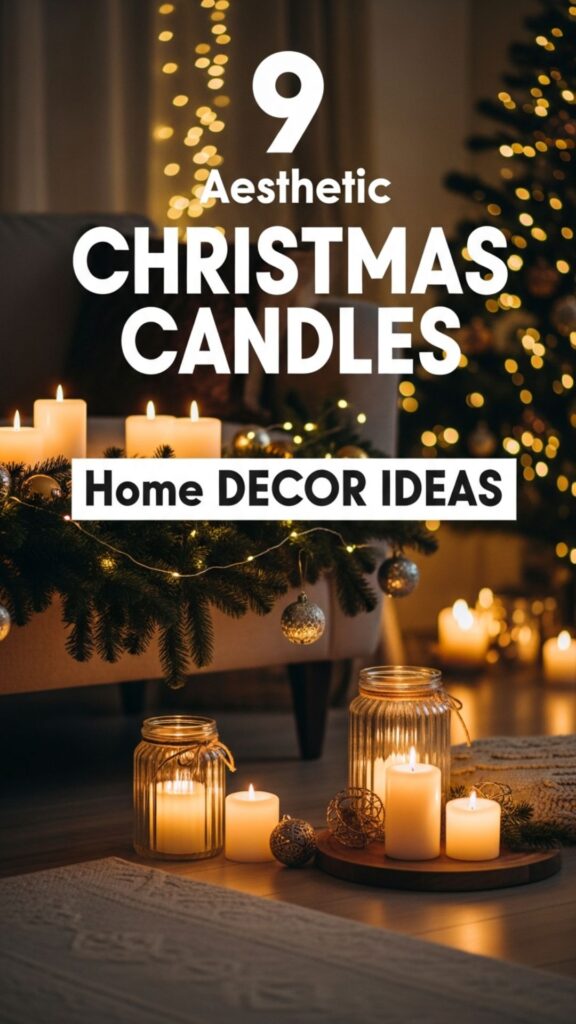 1. 9 Aesthetic Christmas Candles Home Decor Ideas