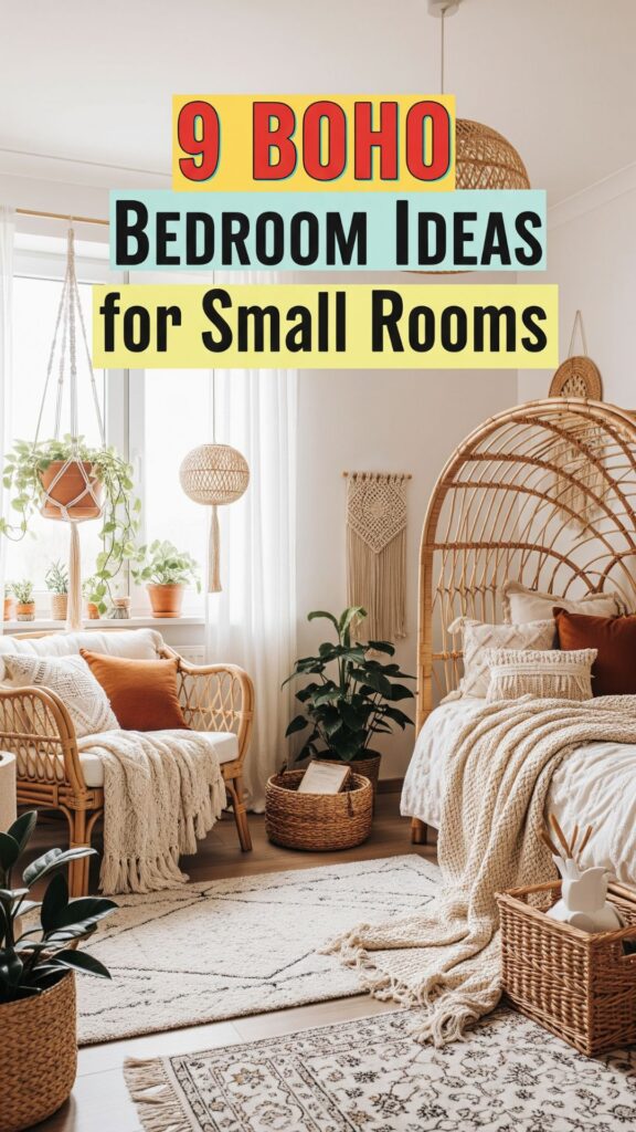 1. 9 Boho Bedroom Ideas for Small Rooms Relaxed and Inviting Vibes