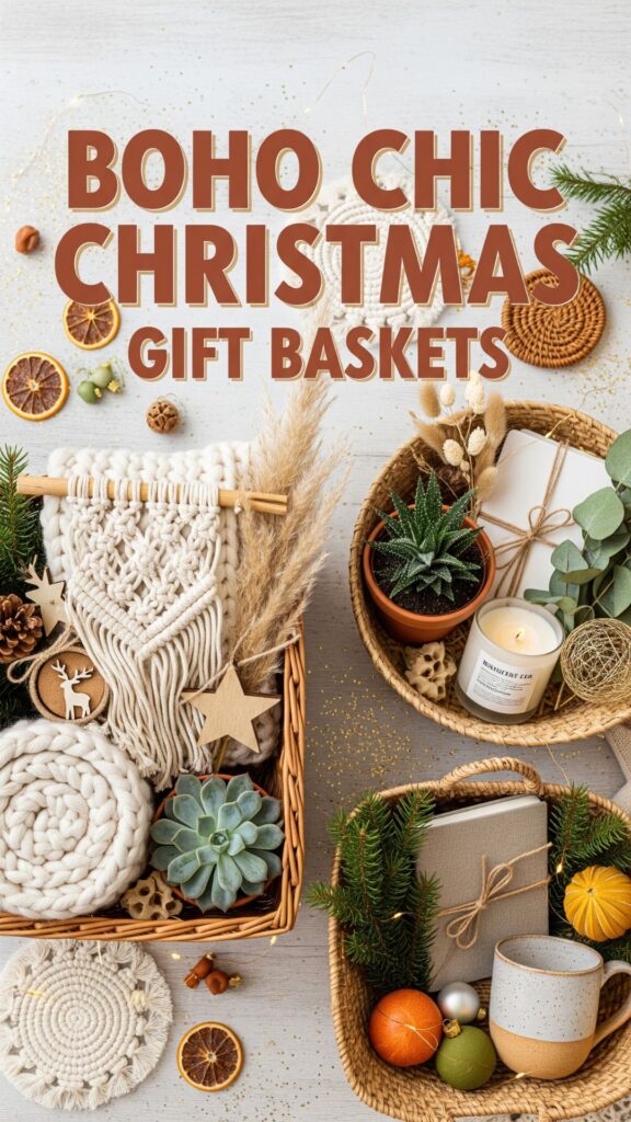 1. 9 Boho Chic Christmas Gift Baskets for a Warm, Earthy Feel