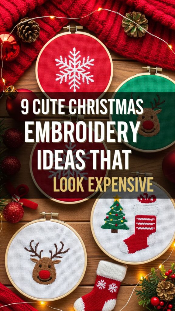 1. 9 Cute Christmas embroidery ideas that look expensive