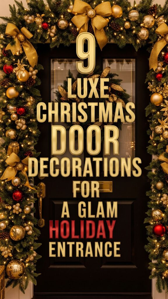 1. 9 Luxe Christmas Door Decorations for a Glam Holiday Entrance