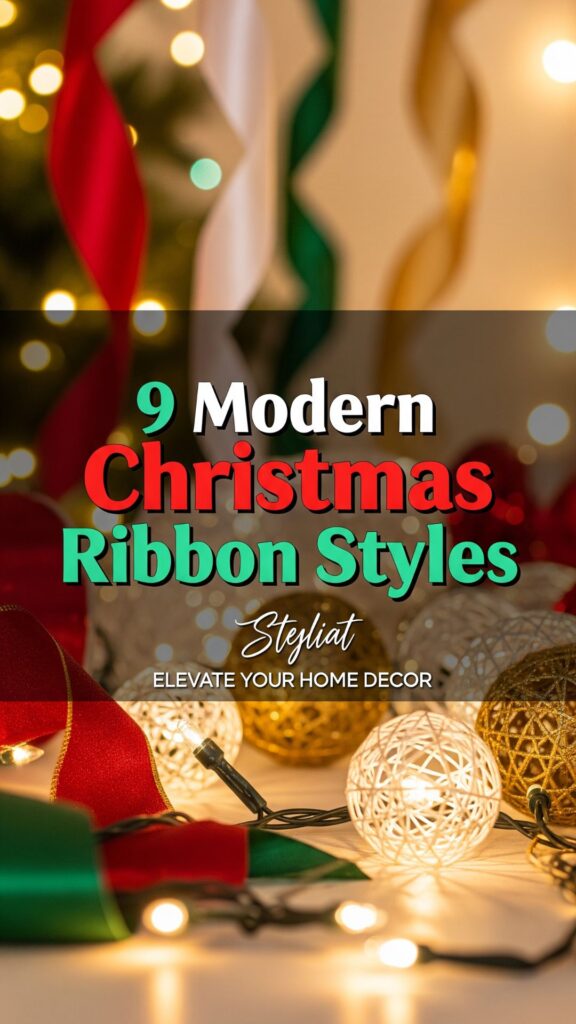 1. 9 Modern Christmas Ribbon Styles to Elevate Your Home Decor
