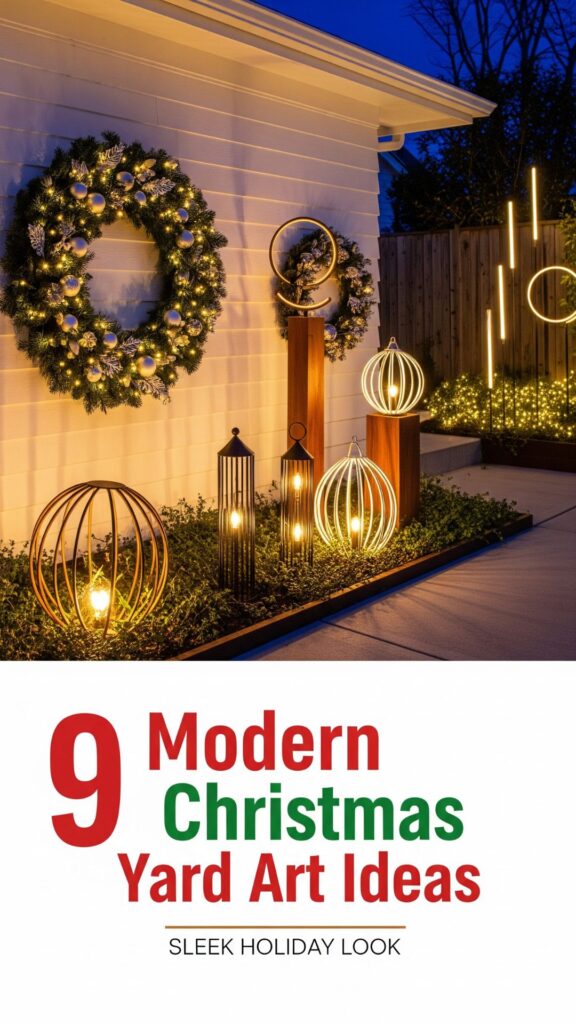 1. 9 Modern Christmas Yard Art Ideas for a Sleek Holiday Look