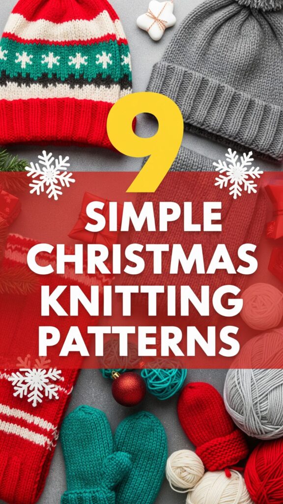 1. 9 Simple Christmas Knitting Patterns Free Xmas Beginners Love