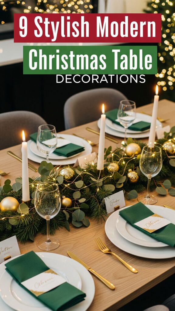 1. 9 Stylish Modern Christmas Table Decorations Anyone Can Copy