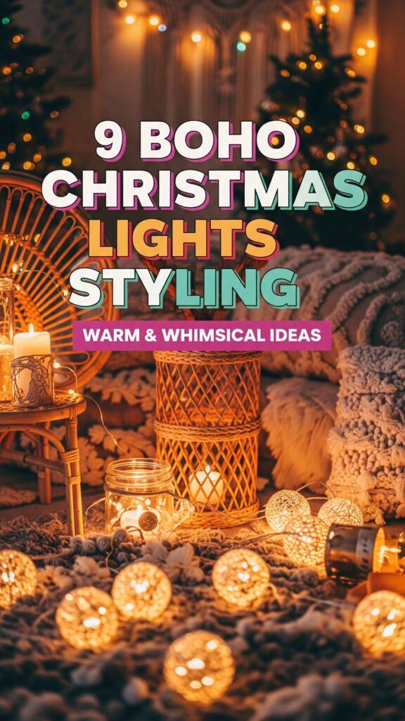 1. 9 Warm & Whimsical Boho Christmas Lights Styling You’ll Love