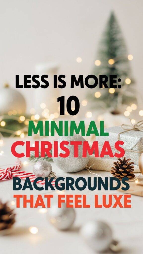 1. Less Is More 10 Minimal Christmas Backgrounds That Feel Luxe
