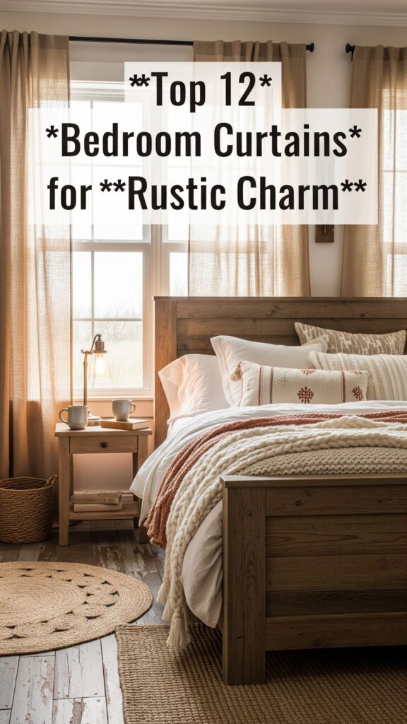 1. Top 12 Bedroom Curtains for a Rustic Charm