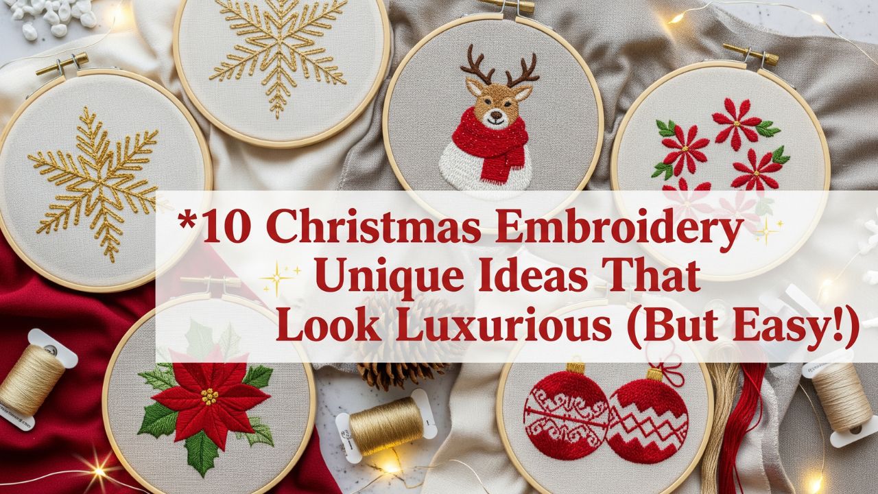 10 Christmas Embroidery Unique Ideas That Look Luxurious (But Easy!)