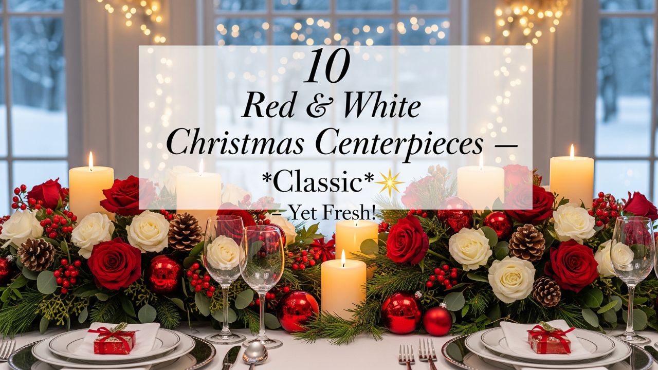 10 Red & White Christmas Centerpieces That Feel Classic Yet Fresh