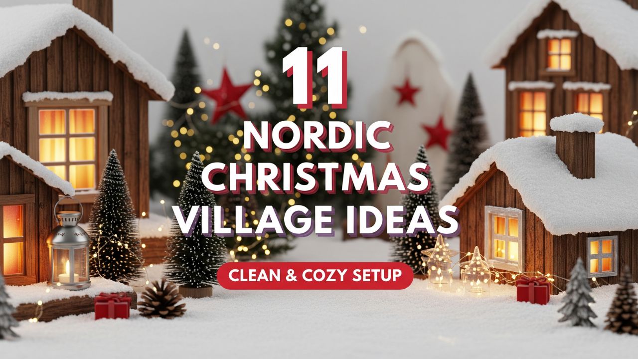 11 Nordic Christmas Village Ideas for a Clean, Cozy Setup
