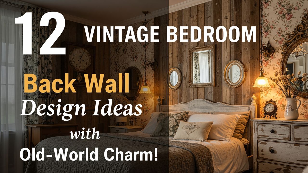 12 Vintage Bedroom Back Wall Design Ideas with Old-World Charm