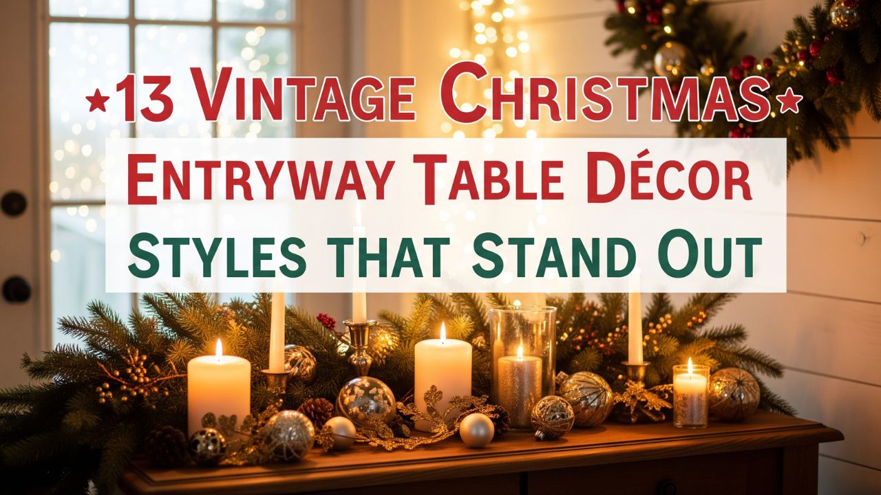 13 Vintage Christmas Entryway Table Décor Styles That Stand Out