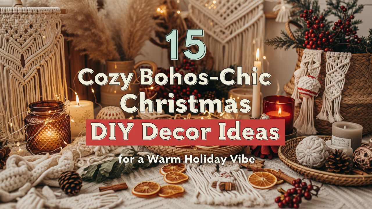 15 Cozy Boho-Chic Christmas DIY Decor Ideas for a Warm Holiday Vibe