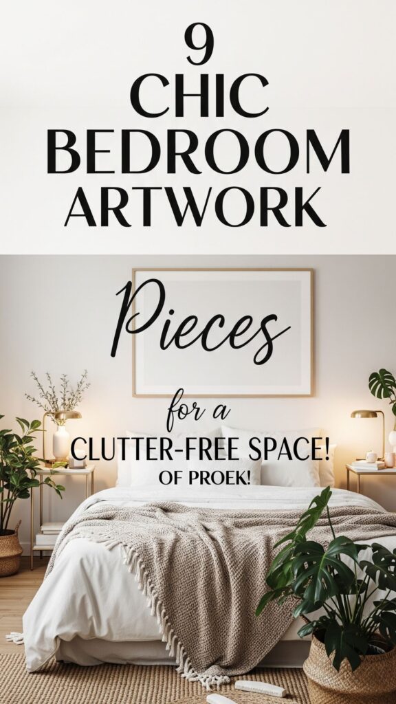 2. 9 Chic Bedroom Artwork Pieces for a Clutter-Free Space