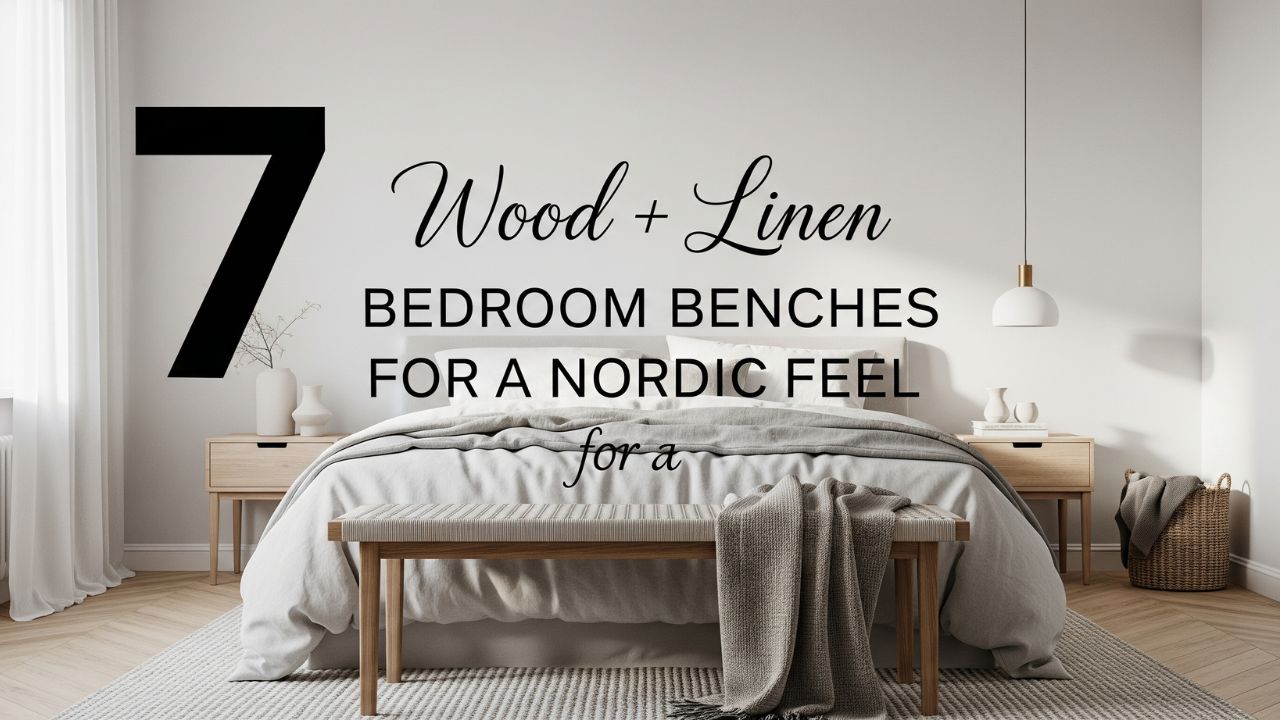 7 Wood + Linen Bedroom Bench Combos for a Nordic Feel