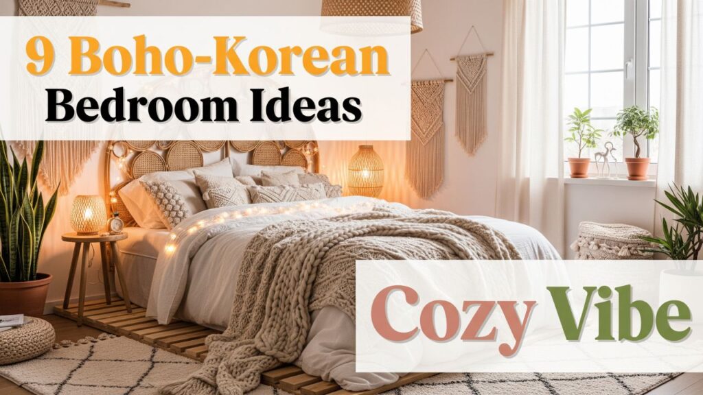 9 Boho-Korean Bedroom Ideas for a Cozy Vibe