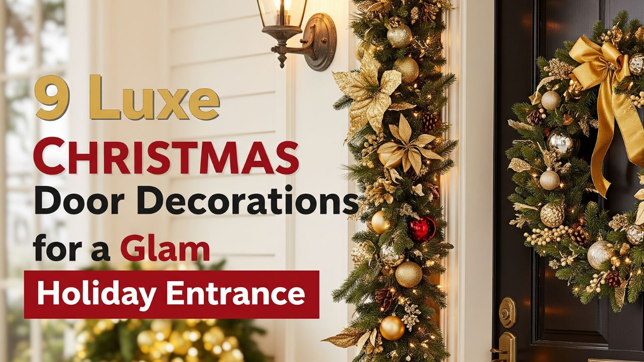 9 Luxe Christmas Door Decorations for a Glam Holiday Entrance