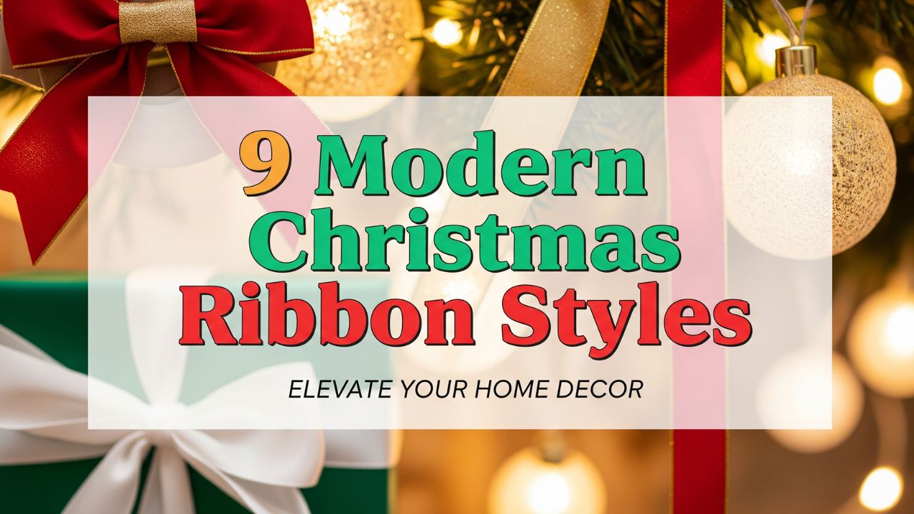 9 Modern Christmas Ribbon Styles to Elevate Your Home Decor