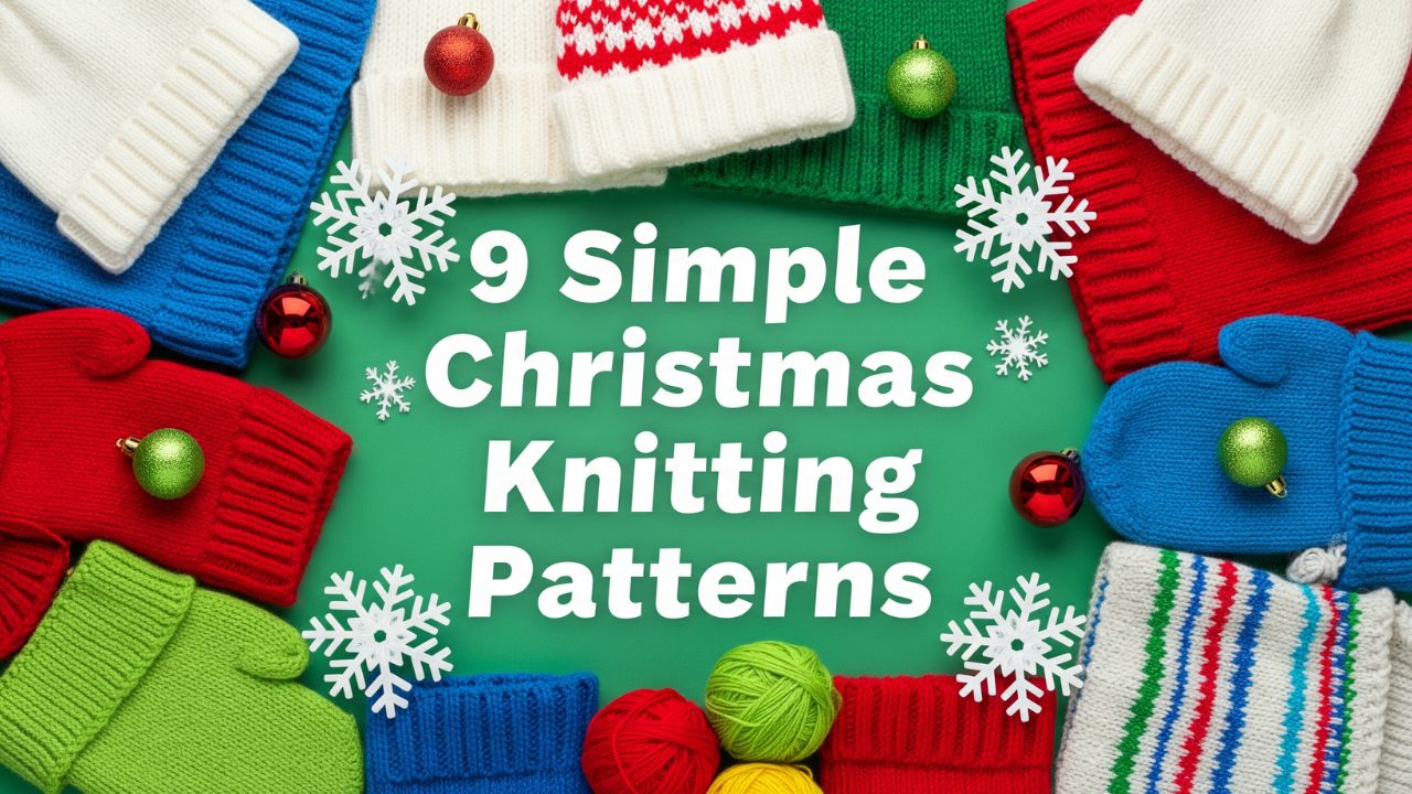 9 Simple Christmas Knitting Patterns Free Xmas Beginners Love