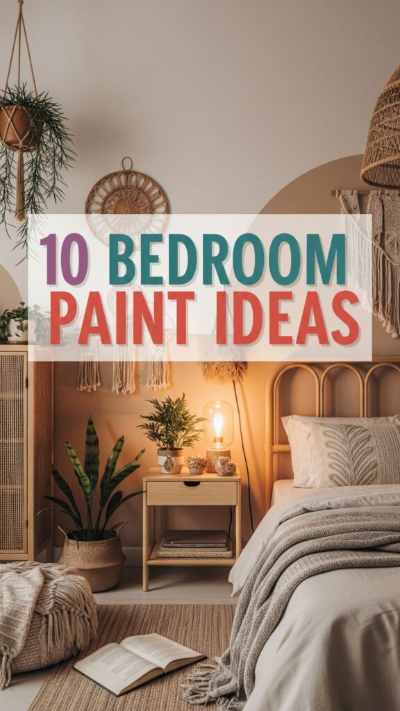 1. 10 Bedroom Paint Ideas for a Calm Boho Oasis