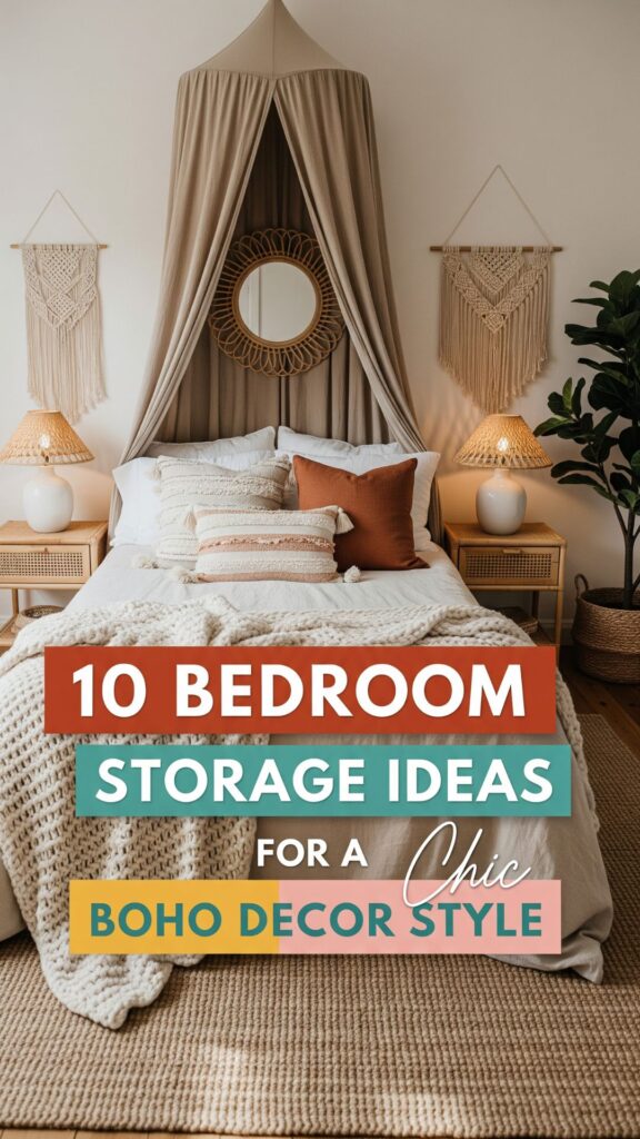 1. 10 Bedroom Storage Ideas for a Chic Boho Decor Style
