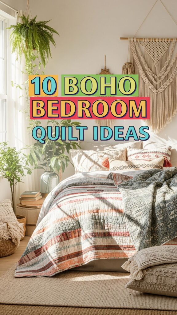 1. 10 Boho Bedroom Quilt Ideas That Feel Effortless and Dreamy