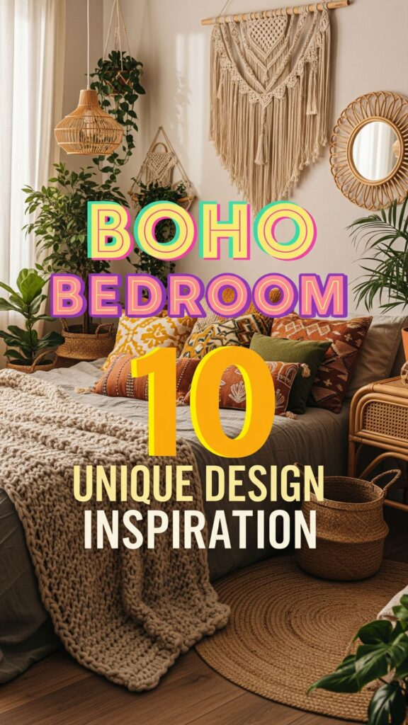 1. 10 Boho Bedroom Unique Design Inspiration for a Free Spirited Look