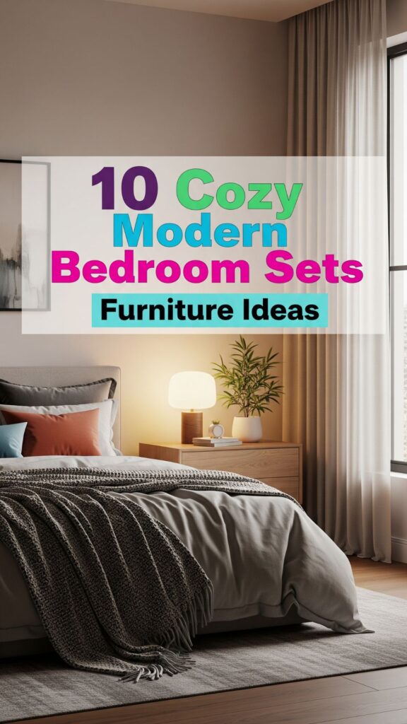 1. 10 Cozy Modern Bedroom Sets Furniture Ideas