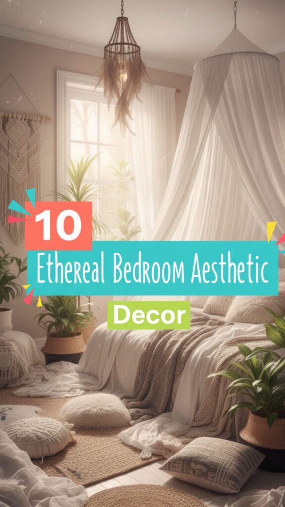1. 10 Ethereal Bedroom Aesthetic Decor for a Boho Chic Vibe