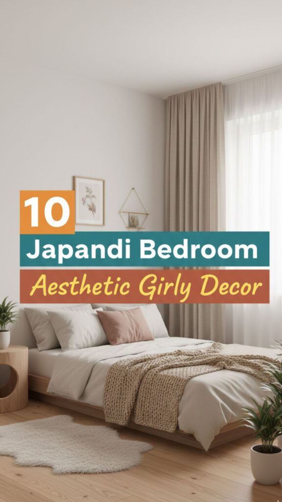 1. 10 Japandi Bedroom Aesthetic Girly Decor with Warm Wood Tones