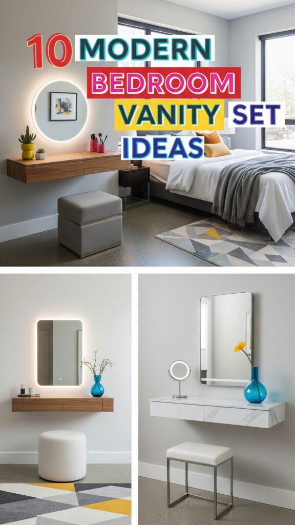 1. 10 Modern Bedroom Vanity Set Ideas for a Clean and Stylish Space