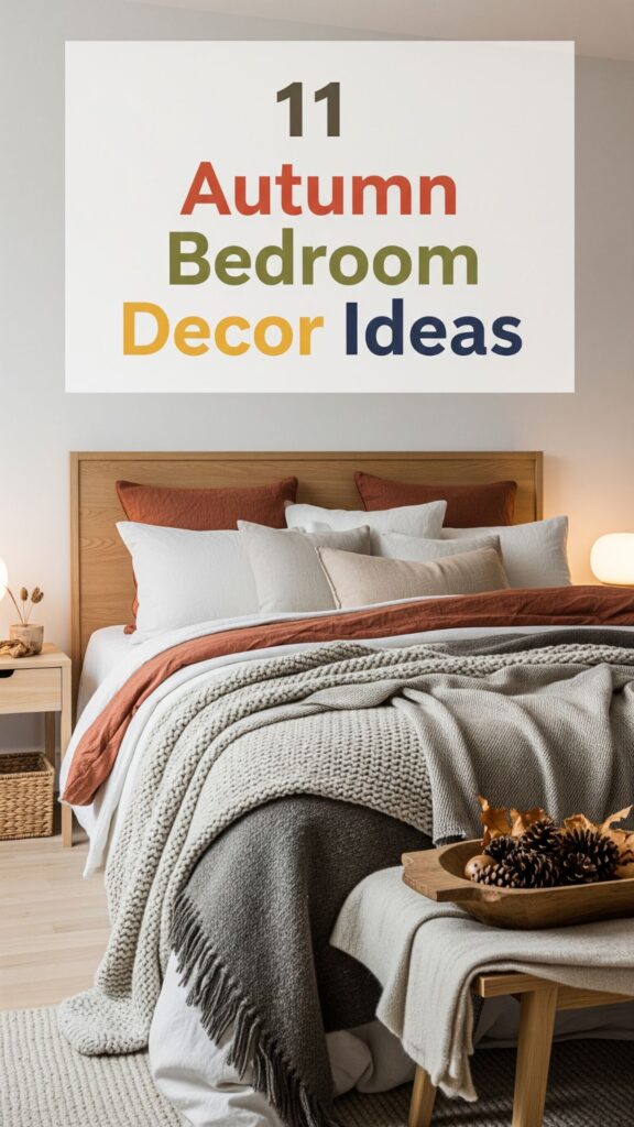 1. 11 Bedroom Aesthetic Autumn Decor Concepts for a Calm Scandinavian Fall