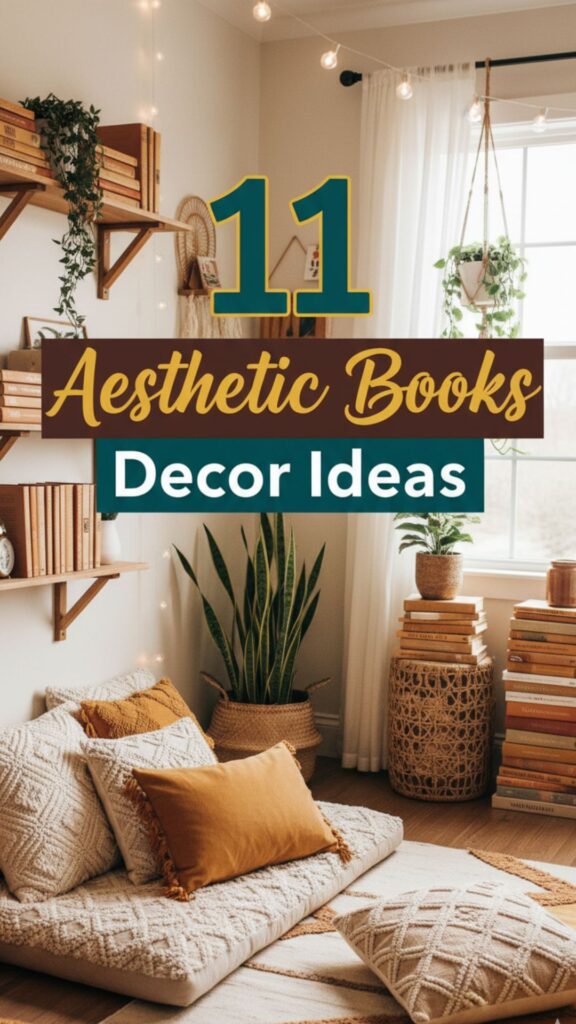 1. 11 Bedroom Aesthetic Books Decor Ideas for Boho Bedrooms