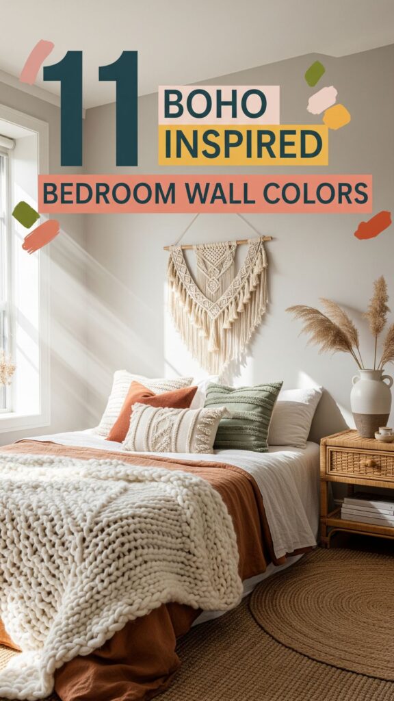 1. 11 Boho Inspired Bedroom Wall Colors That Feel Relaxed and Warm