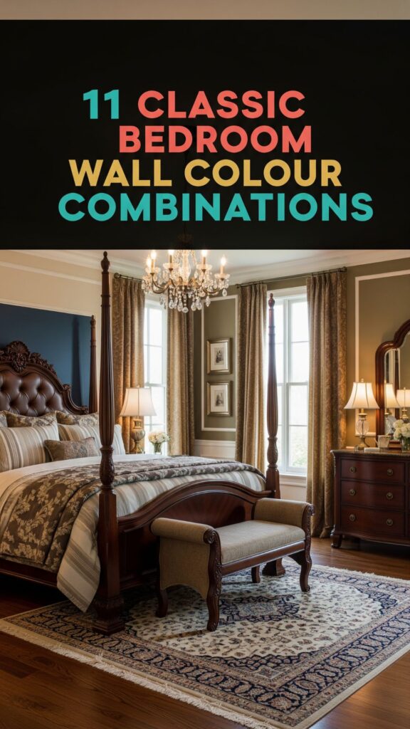 1. 11 Classic Bedroom Wall Colour Combination That Defines Traditional Decor