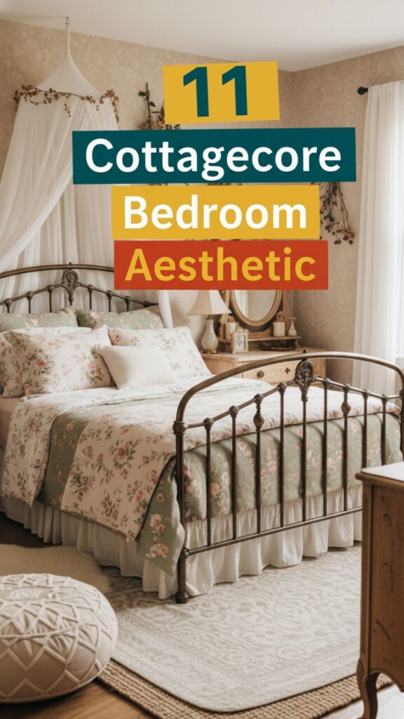 1. 11 Cottagecore Bedroom Aesthetic Feminine Decor Styles to Try