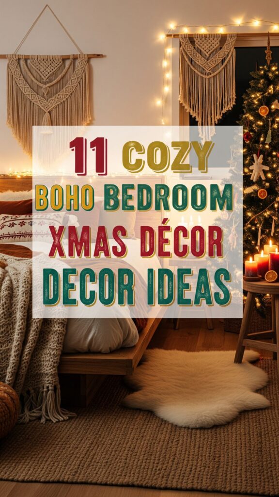 1. 11 Cozy Boho Bedroom Xmas Décor Ideas You Will Love