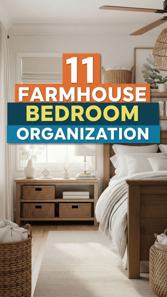 1. 11 Farmhouse Bedroom Organization Ideas Small Rooms Can Use