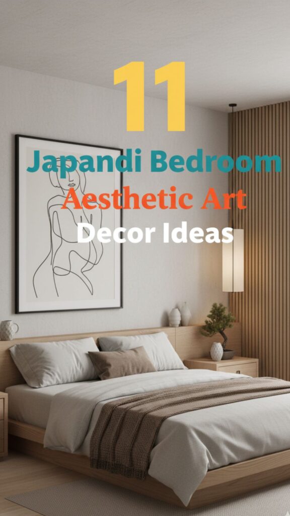 1. 11 Japandi Bedroom Aesthetic Art Decor Ideas with Balance